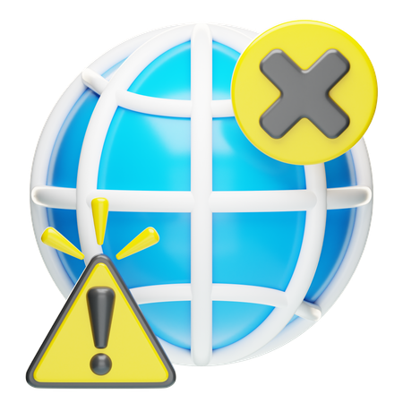 Internet Disconnected  3D Icon