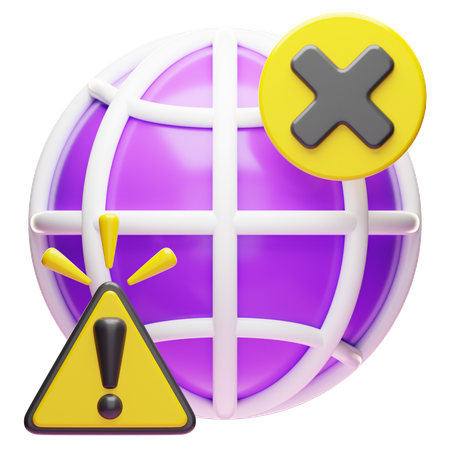 Internet Disconnected  3D Icon