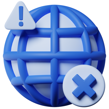 Internet Disconnected  3D Icon