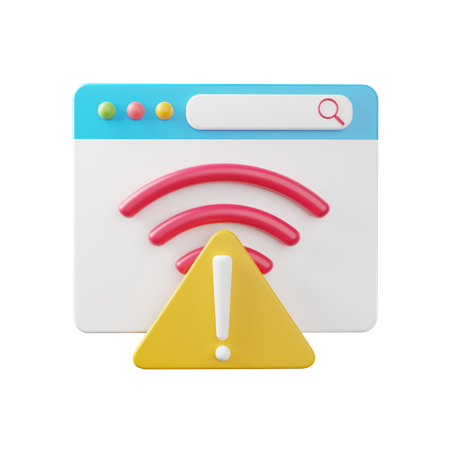 Internet Error  3D Icon