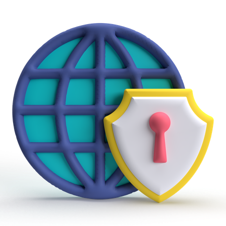 Internet Firewall  3D Icon