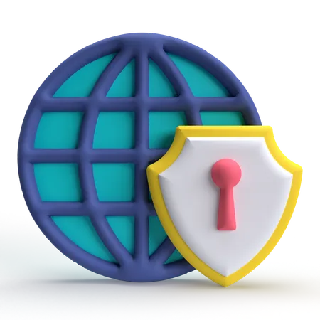 Internet Firewall  3D Icon