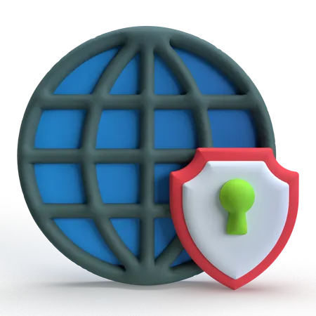 Internet Firewall  3D Icon