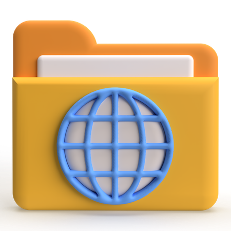 Internet Folder  3D Icon