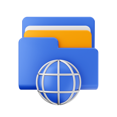 Internet Folder  3D Icon