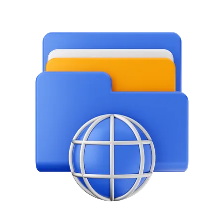 Internet Folder  3D Icon