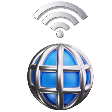 Internet Globe  3D Icon