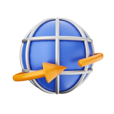 Internet Globe  3D Icon