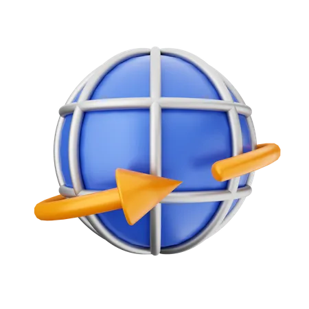Internet Globe 3D Icon