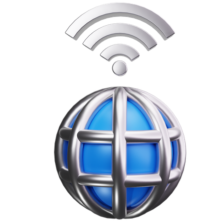Globo da internet  3D Icon