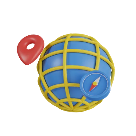 Internet location  3D Icon