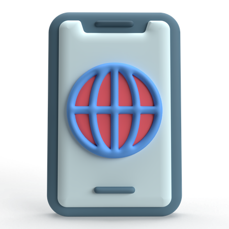 Internet mobile  3D Icon