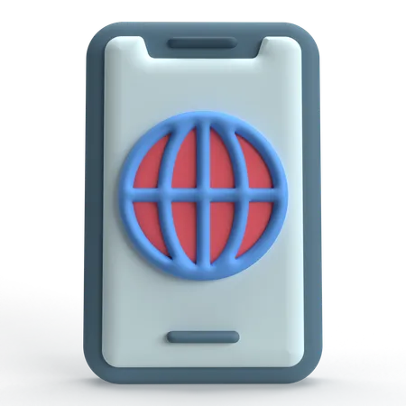 Internet mobile  3D Icon