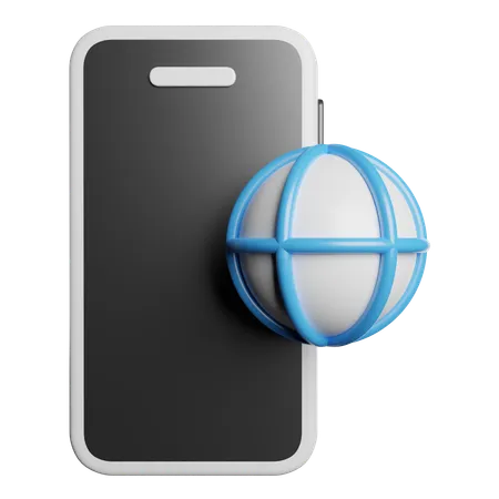 Internet mobile  3D Icon