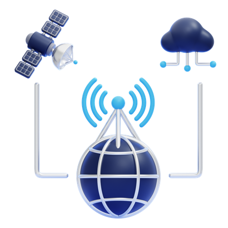 Internet Network  3D Icon