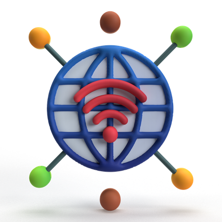 Internet Network  3D Icon