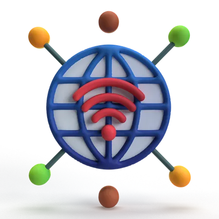 Internet Network  3D Icon