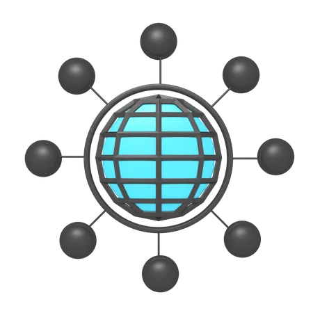 Internet Network  3D Icon
