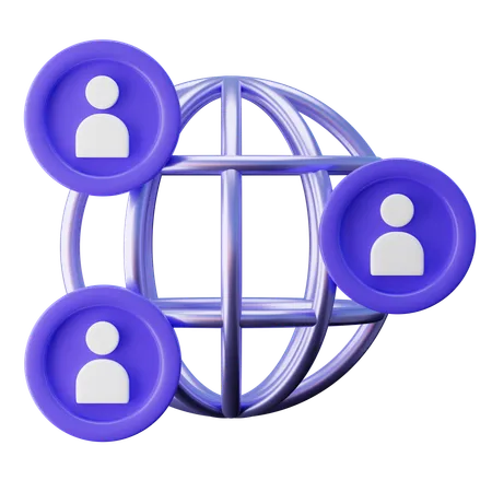 Internet Networking  3D Icon