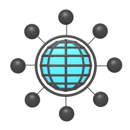 Internet Netzwerk  3D Icon