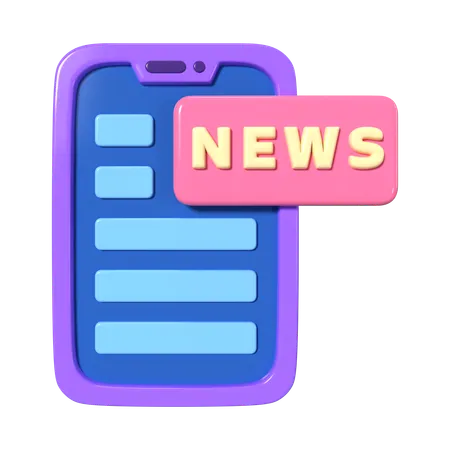 This Is Internet News 3 D Render Illustration Icon It Comes As A High Resolution PNG File Isolated On A Transparent Background The Available 3 D Model File Formats Include BLEND OBJ FBX And GLTF 3D Icon