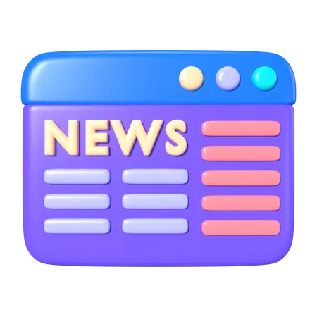 This Is Internet News 3 D Render Illustration Icon It Comes As A High Resolution PNG File Isolated On A Transparent Background The Available 3 D Model File Formats Include BLEND OBJ FBX And GLTF 3D Icon