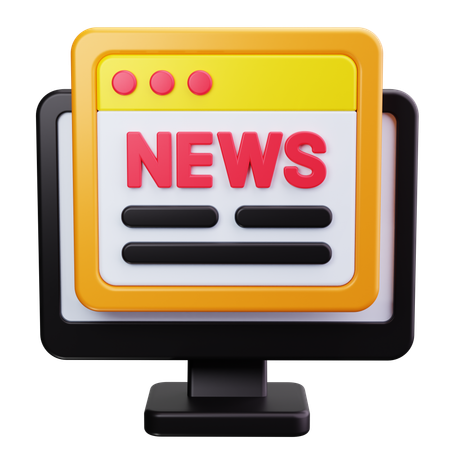 Internet news  3D Icon