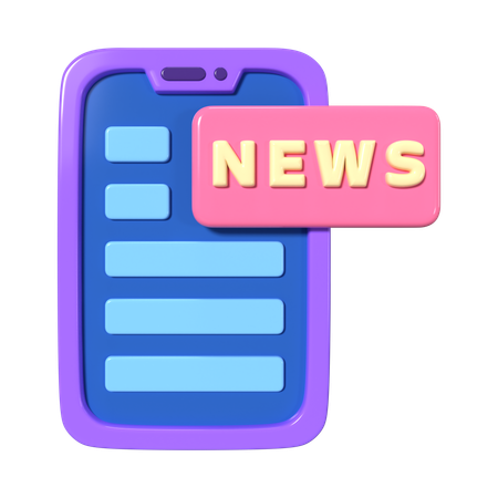 Internet News  3D Icon