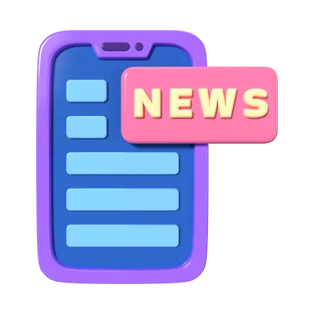 Internet News  3D Icon