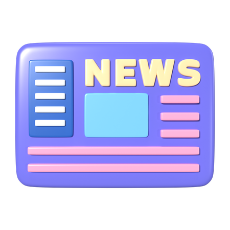 Internet News  3D Icon