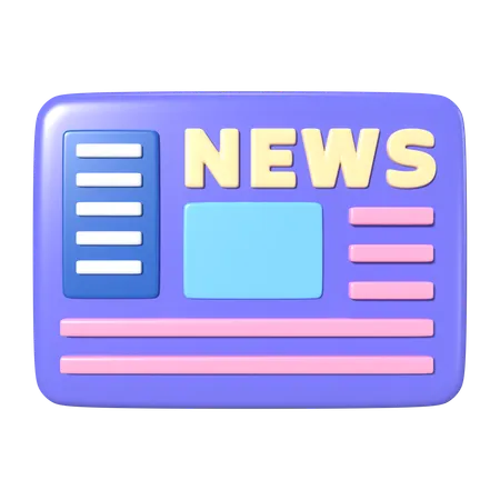 Internet News  3D Icon