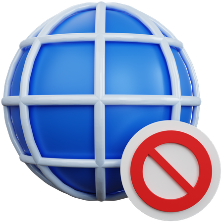 Internet prohibido  3D Icon