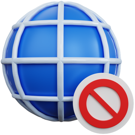 Internet prohibido  3D Icon