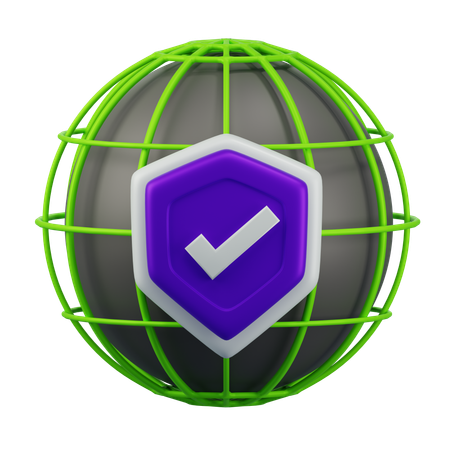 Internet Protection  3D Icon
