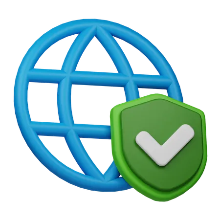 Internet Protection  3D Icon