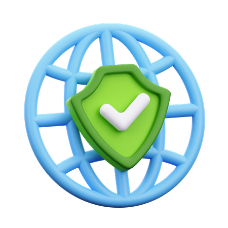 Internet Protection  3D Icon