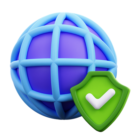 Internet Protection  3D Icon