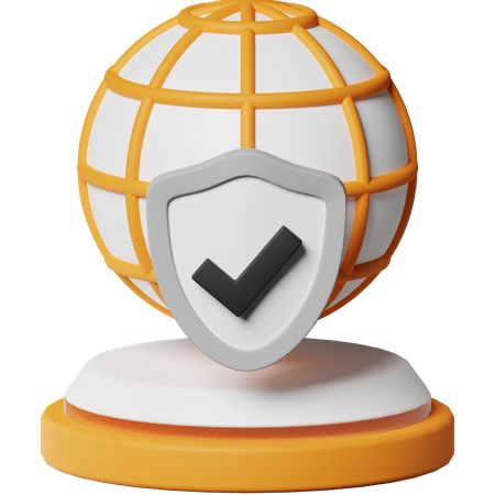 Internet Protection  3D Icon