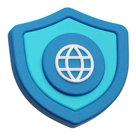 Internet Protection  3D Icon