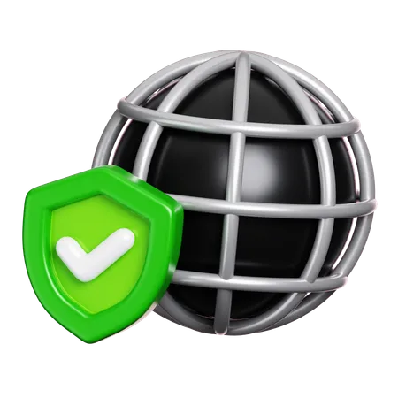 Internet Protection  3D Icon