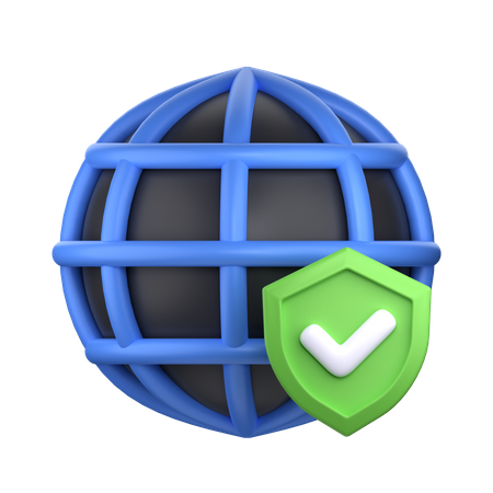 Internet Protection  3D Icon