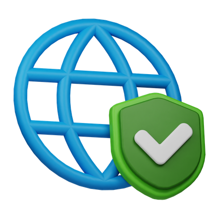 Internet Protection  3D Icon