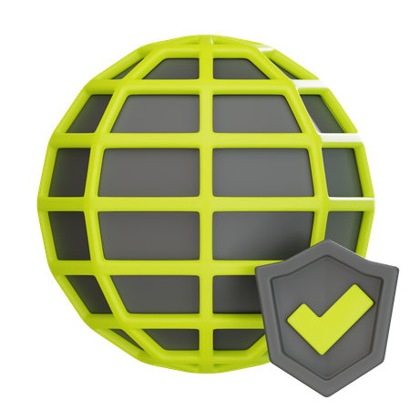 Internet Protection  3D Icon