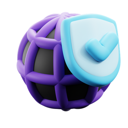 Internet Protection  3D Icon