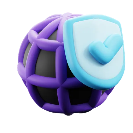 Internet Protection  3D Icon