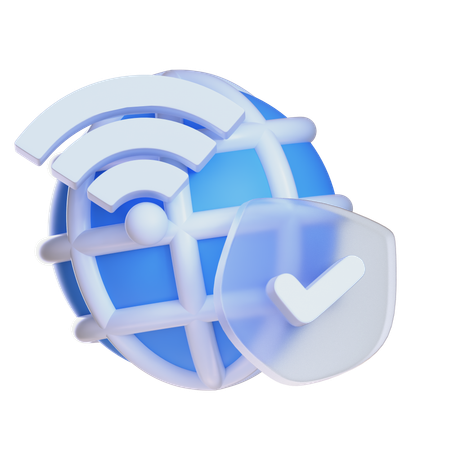 Internet Protection  3D Icon