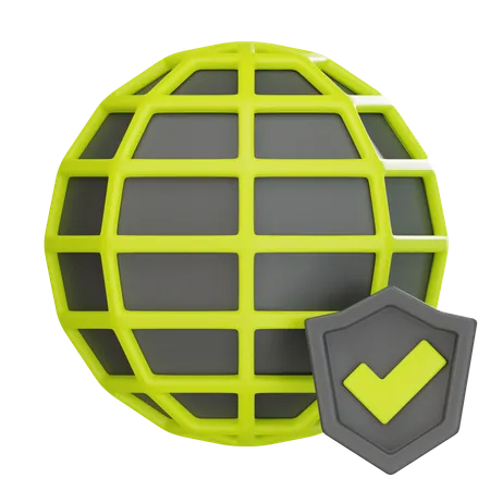Internet Protection 3 D Icon 3D Icon