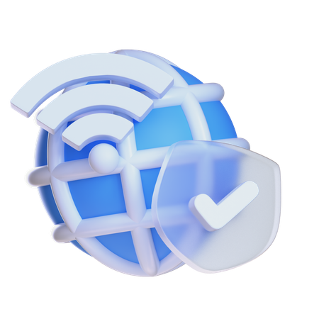 Internet Schutz  3D Icon