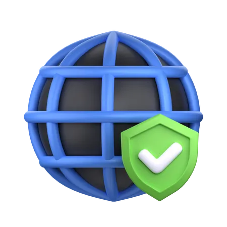 Internet Schutz  3D Icon