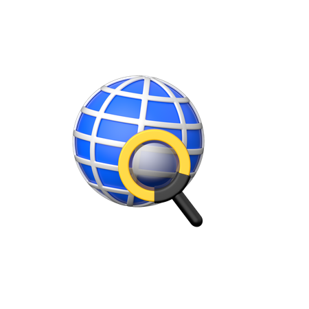 インターネット検索  3D Icon